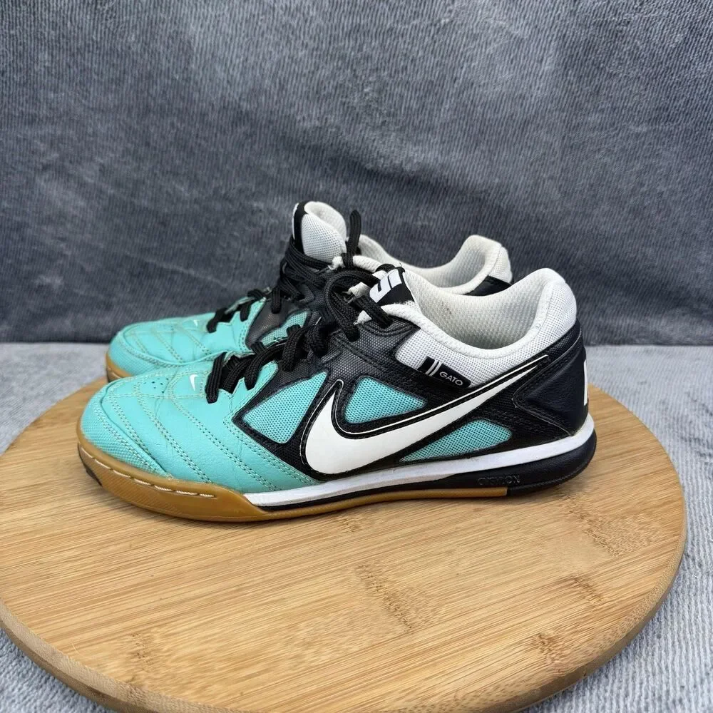 Nike 5 Gato Shoes Mens Size 5 Blue Black Indoor Soccer Sneakers 415122-310